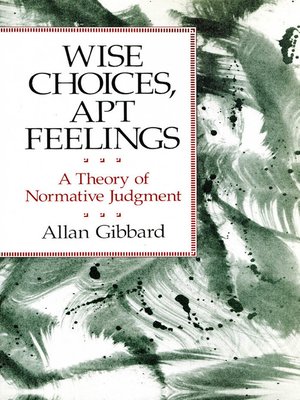 cover image of Wise Choices, Apt Feelings
